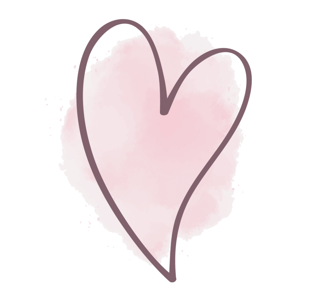 gezeichnets Herz im Wasserfarben-Stil